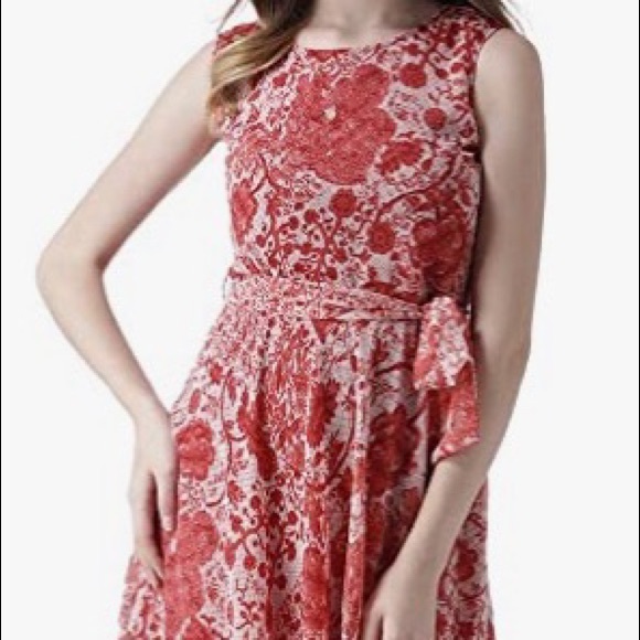 Sleeveless Summer maxi dress for woman. Red. - Picture 2 of 6